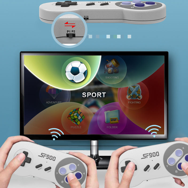 Wholesale HD Game Console SF900 Two-player TV Game Wireless Controller Game Console